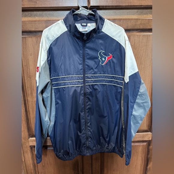 Team Apparel Houston Texans Windbreaker Jacket Sports Men's Full Zip XLarge‎ - Picture 1 of 7